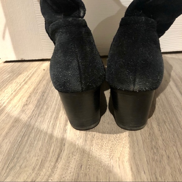 Aldo Suede Black Over the Knee Boots - Picture 6 of 9